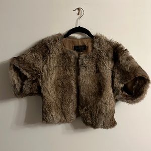 BCBG MAXAZRIA size m real fur jacket